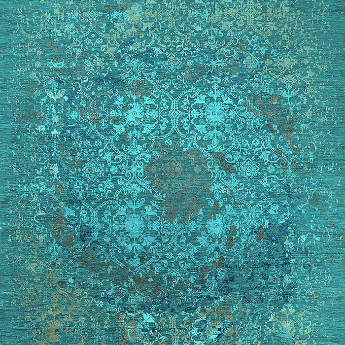 Oriental Turquoise Industrial Rug, urb2585turq