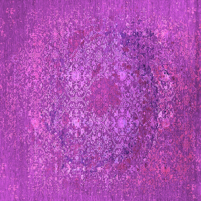 Square Machine Washable Oriental Pink Industrial Rug, wshurb2585pnk