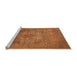 Sideview of Machine Washable Oriental Orange Industrial Area Rugs, wshurb2585org