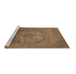 Sideview of Machine Washable Oriental Brown Industrial Rug, wshurb2585brn