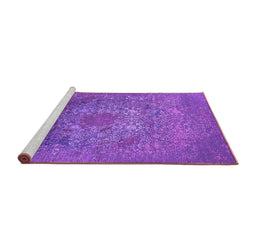 Sideview of Machine Washable Oriental Purple Industrial Area Rugs, wshurb2585pur