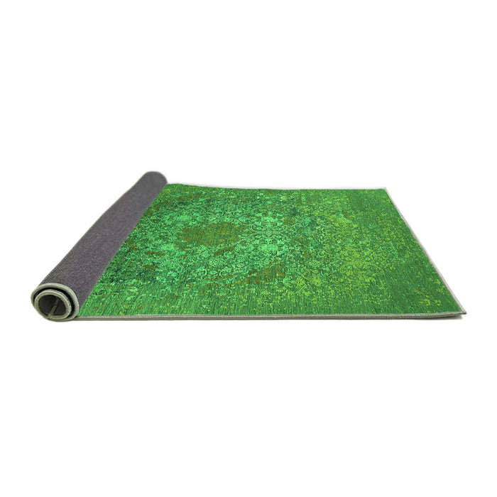 Sideview of Oriental Green Industrial Rug, urb2585grn
