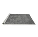 Sideview of Machine Washable Oriental Gray Industrial Rug, wshurb2585gry