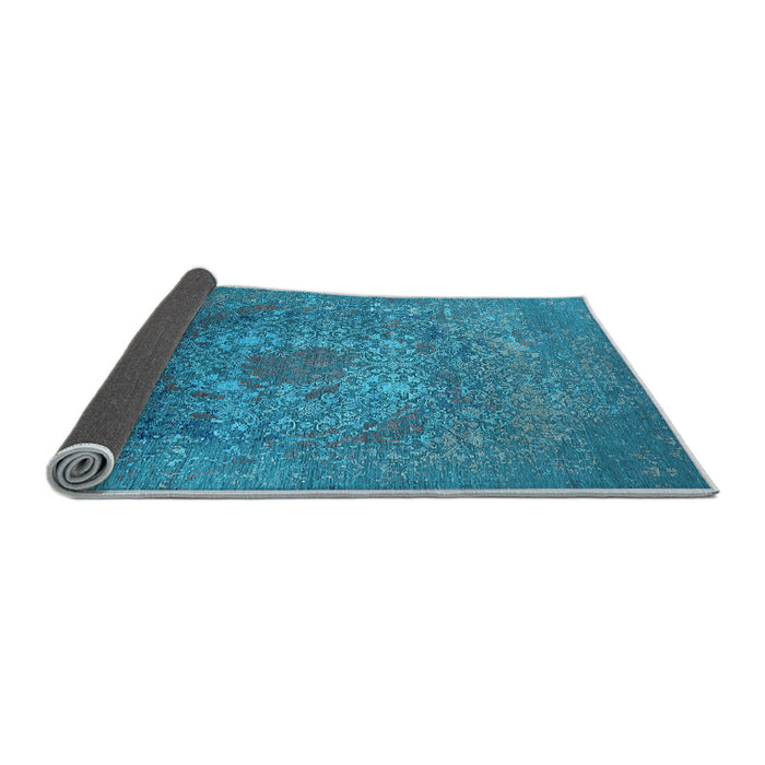 Sideview of Oriental Light Blue Industrial Rug, urb2585lblu