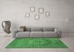 Machine Washable Oriental Emerald Green Industrial Area Rugs in a Living Room,, wshurb2585emgrn