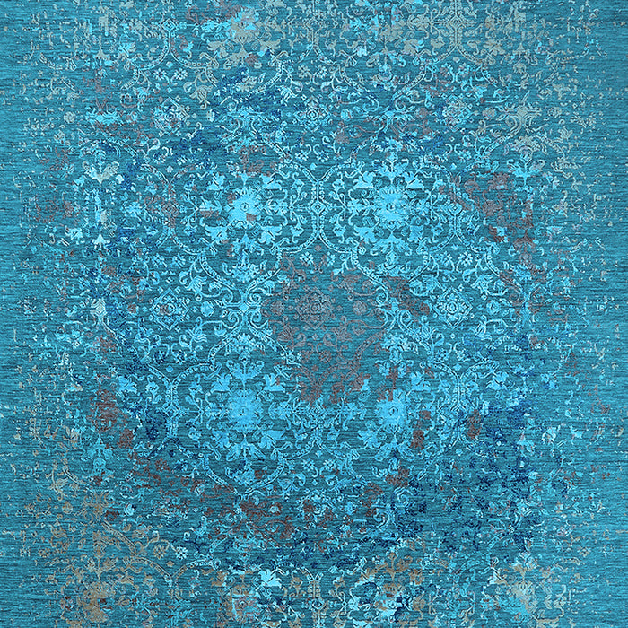 Oriental Light Blue Industrial Rug, urb2585lblu