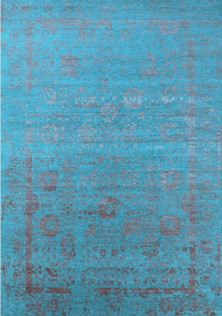 Oriental Light Blue Industrial Rug, urb2586lblu