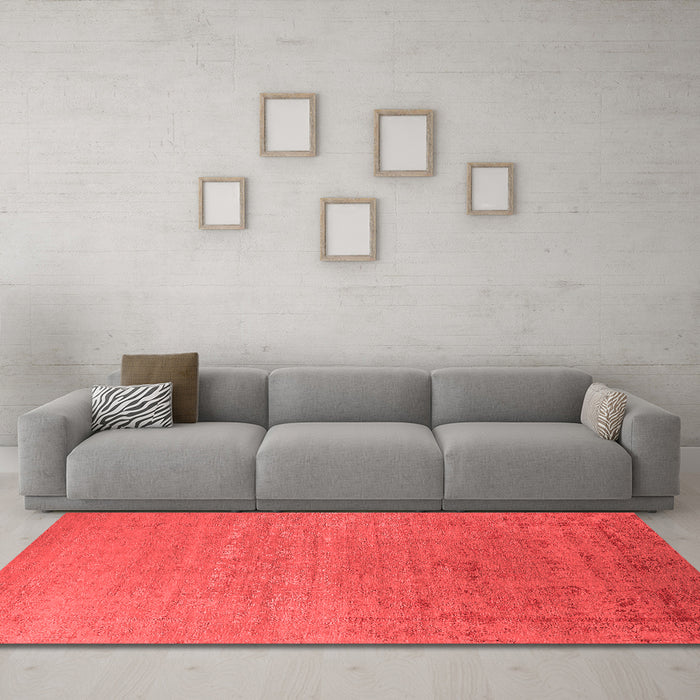 Industrial Red Washable Rugs
