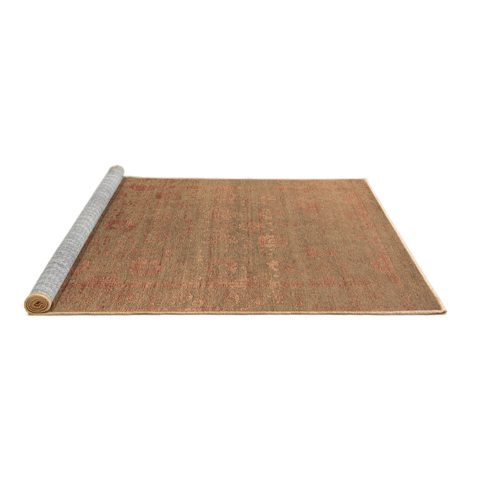 Sideview of Machine Washable Oriental Brown Industrial Rug, wshurb2586brn