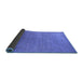 Sideview of Oriental Blue Industrial Rug, urb2586blu