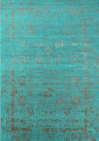 Oriental Turquoise Industrial Rug, urb2586turq