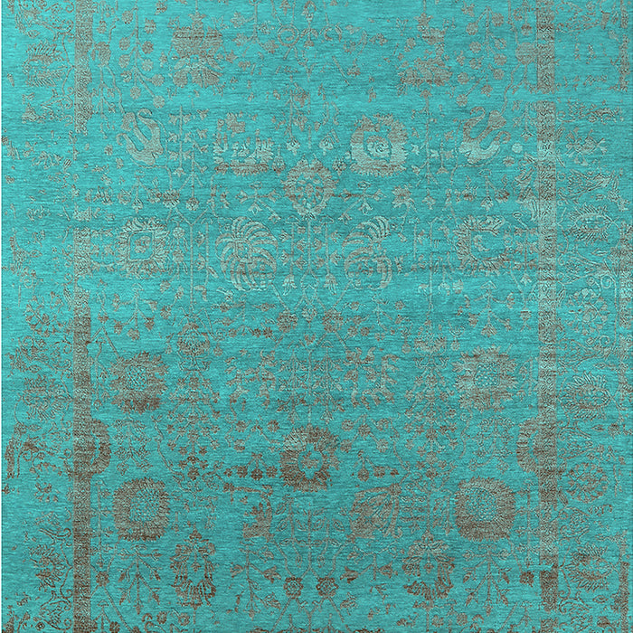 Oriental Turquoise Industrial Rug, urb2586turq