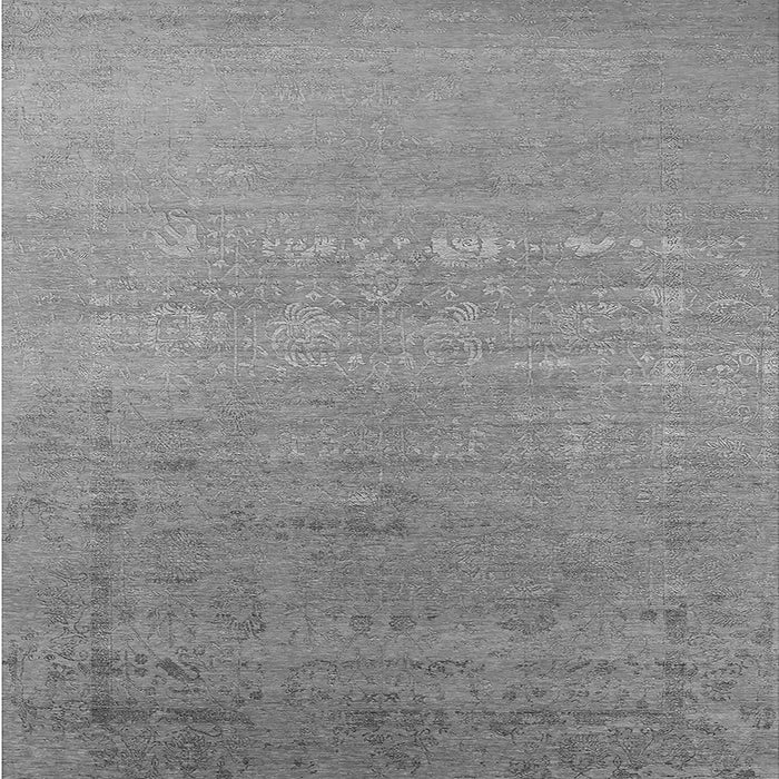 Square Oriental Gray Industrial Rug, urb2586gry