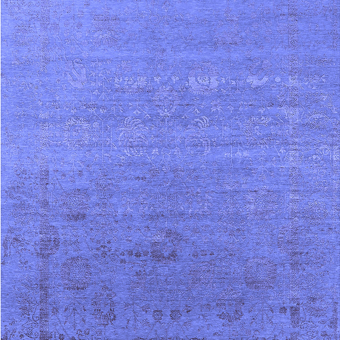 Machine Washable Oriental Blue Industrial Rug, wshurb2586blu