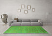 Machine Washable Oriental Green Industrial Area Rugs in a Living Room,, wshurb2586grn