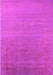 Machine Washable Oriental Pink Industrial Rug, wshurb2586pnk