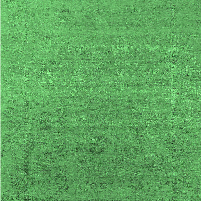 Machine Washable Oriental Emerald Green Industrial Area Rugs, wshurb2586emgrn
