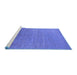 Sideview of Machine Washable Oriental Blue Industrial Rug, wshurb2586blu