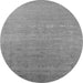 Round Oriental Gray Industrial Rug, urb2586gry