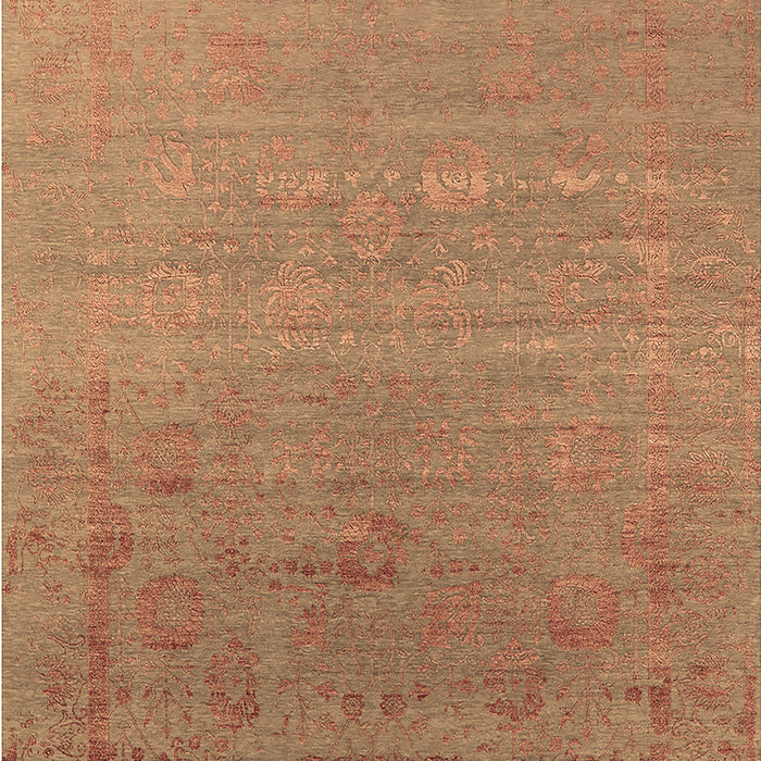 Machine Washable Oriental Brown Industrial Rug, wshurb2586brn