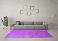 Machine Washable Oriental Purple Industrial Rug, wshurb2586pur