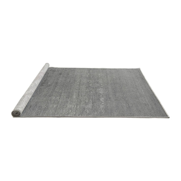 Sideview of Machine Washable Oriental Gray Industrial Rug, wshurb2586gry