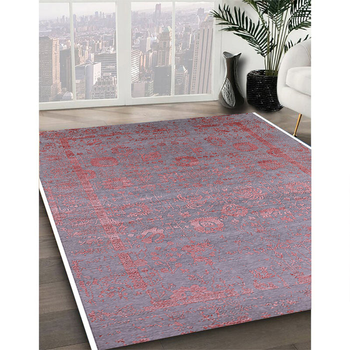 Machine Washable Industrial Modern Tulip Pink Rug in a Family Room, wshurb2586