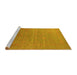 Sideview of Machine Washable Oriental Yellow Industrial Rug, wshurb2586yw