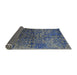 Sideview of Mid-Century Modern Denim Dark Blue Oriental Rug, urb2587