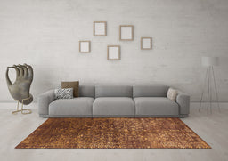 Machine Washable Oriental Orange Industrial Area Rugs in a Living Room, wshurb2587org