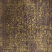 Square Oriental Brown Industrial Rug, urb2587brn