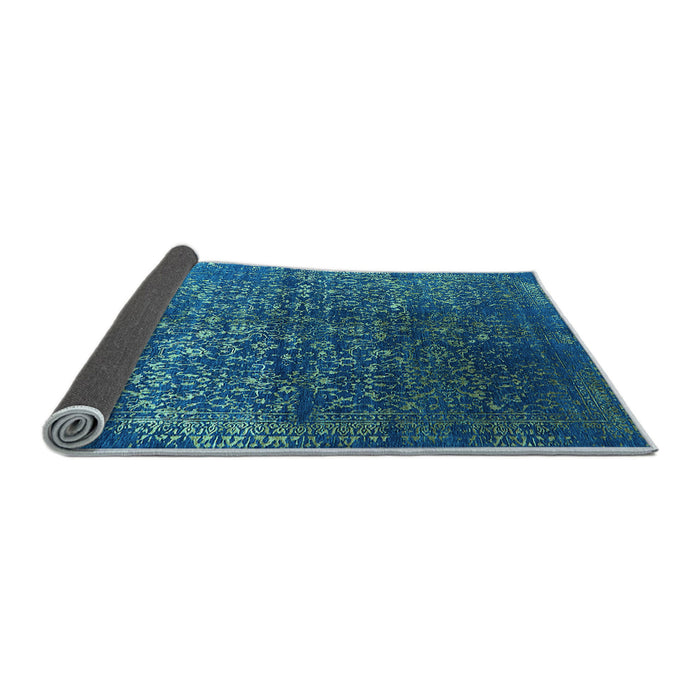Sideview of Oriental Light Blue Industrial Rug, urb2587lblu