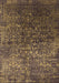 Machine Washable Oriental Brown Industrial Rug, wshurb2587brn