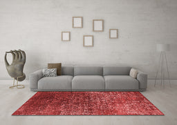 Industrial Red Washable Rugs