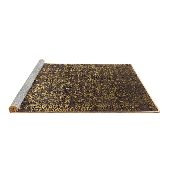 Sideview of Machine Washable Oriental Brown Industrial Rug, wshurb2587brn