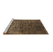 Sideview of Machine Washable Oriental Brown Industrial Rug, wshurb2587brn