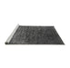 Sideview of Machine Washable Oriental Gray Industrial Rug, wshurb2587gry