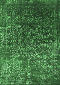 Oriental Emerald Green Industrial Rug, urb2587emgrn