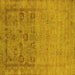 Square Oriental Yellow Industrial Rug, urb2588yw