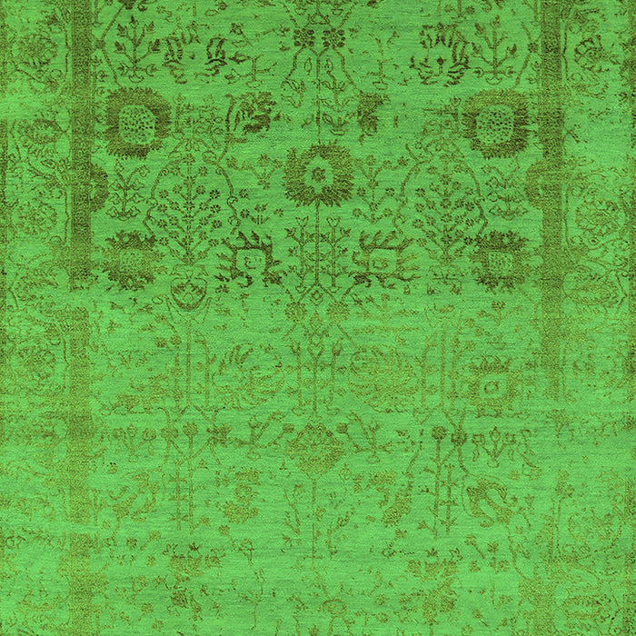 Machine Washable Oriental Green Industrial Area Rugs, wshurb2588grn