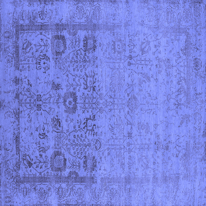 Square Oriental Blue Industrial Rug, urb2588blu