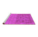 Sideview of Machine Washable Oriental Pink Industrial Rug, wshurb2588pnk