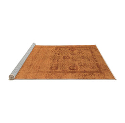 Sideview of Machine Washable Oriental Orange Industrial Area Rugs, wshurb2588org