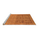 Sideview of Machine Washable Oriental Orange Industrial Area Rugs, wshurb2588org