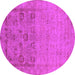 Round Oriental Pink Industrial Rug, urb2588pnk