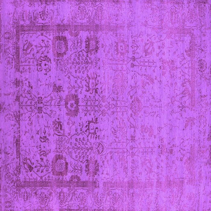 Square Machine Washable Oriental Purple Industrial Area Rugs, wshurb2588pur