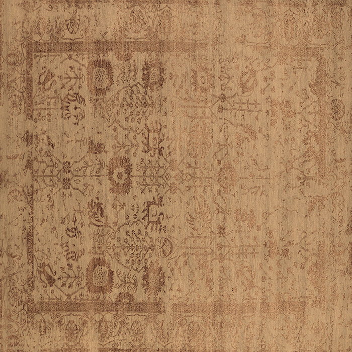 Square Oriental Brown Industrial Rug, urb2588brn