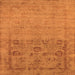 Square Oriental Orange Industrial Rug, urb2588org