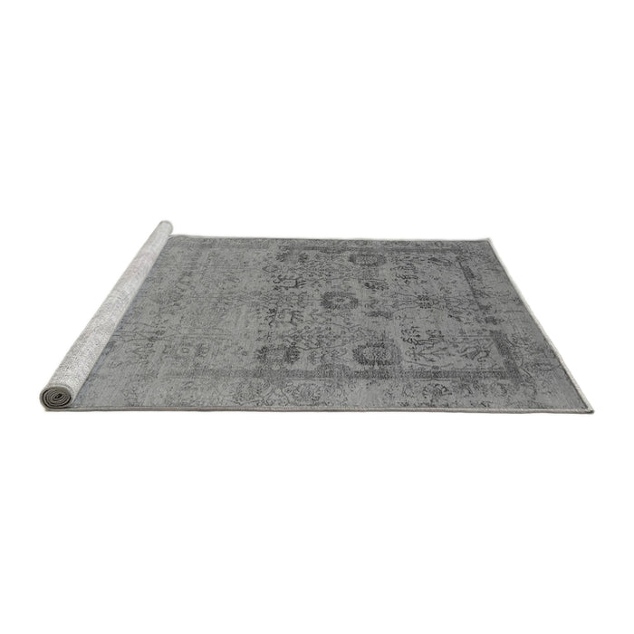 Sideview of Machine Washable Oriental Gray Industrial Rug, wshurb2588gry