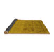 Sideview of Oriental Yellow Industrial Rug, urb2588yw